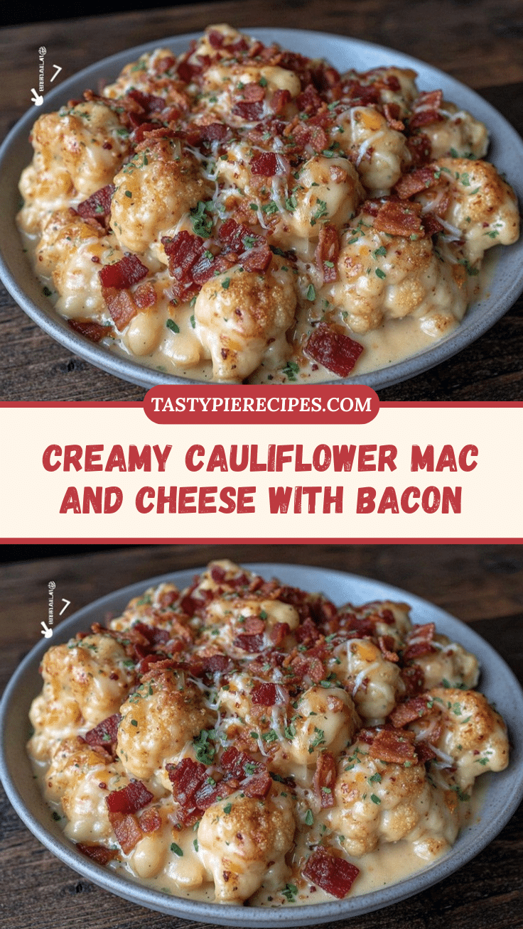 creamy cauliflower mac and cheese with bacon recipe