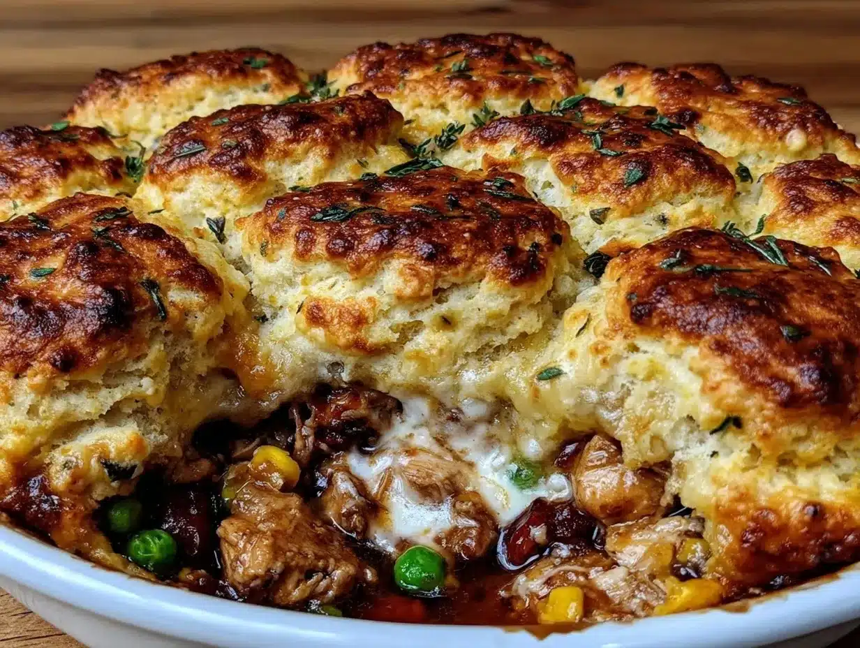 creamy chicken and biscuit casserole preparation steps