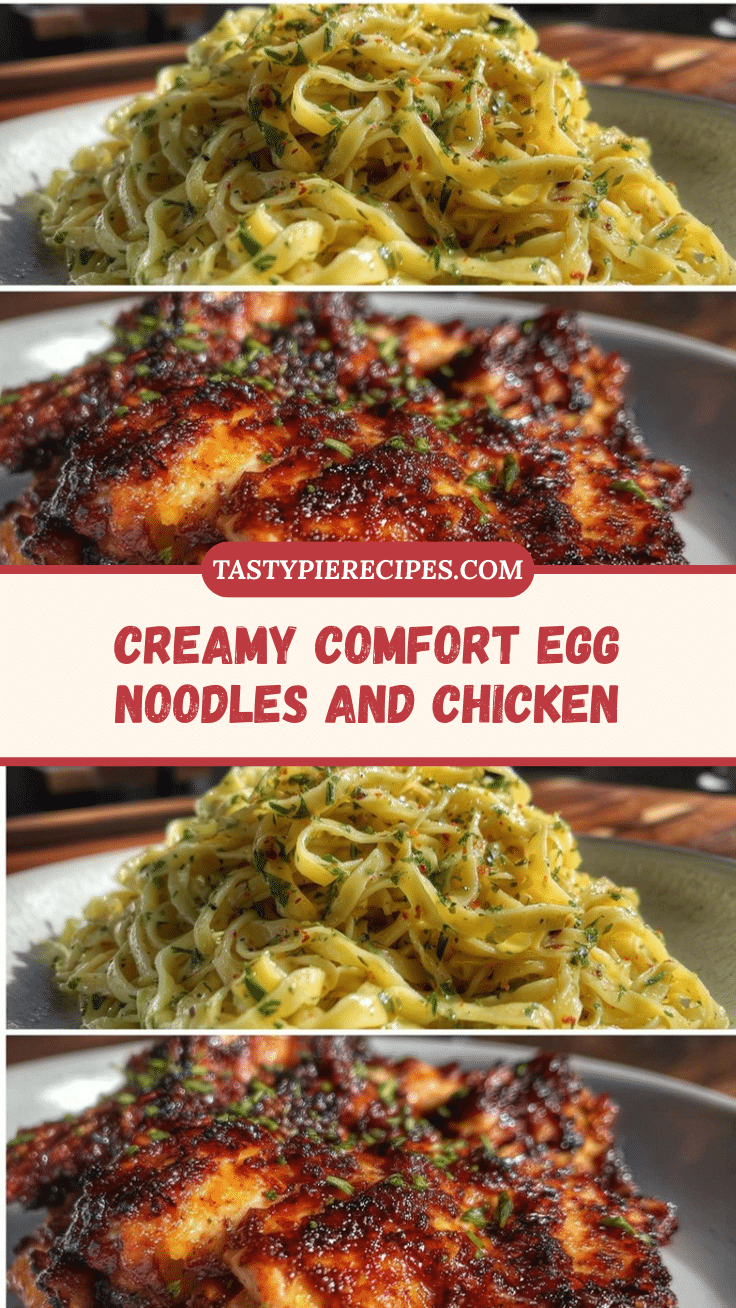 creamy comfort egg noodles and chicken recipe