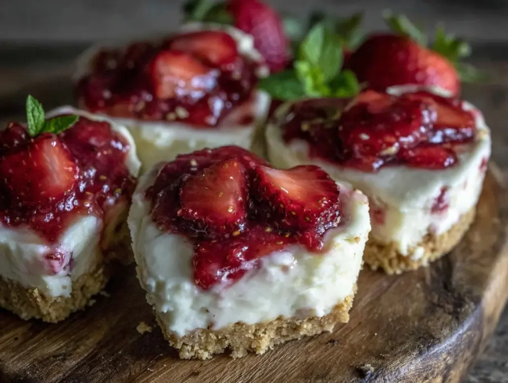 Creamy No-Bake Strawberry Cheesecake Hearts - featured image