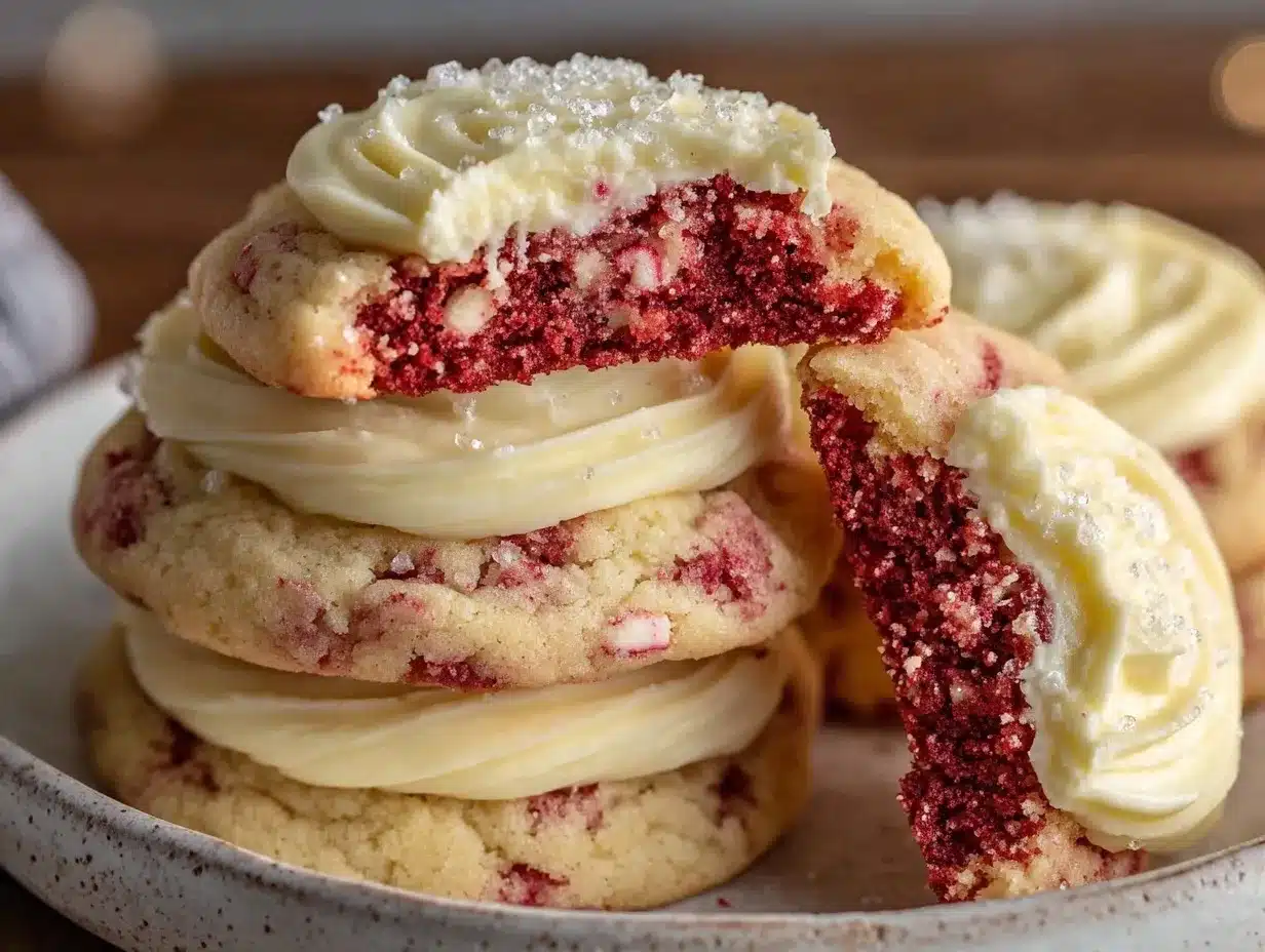 creamy pink velvet sugar cookies preparation steps