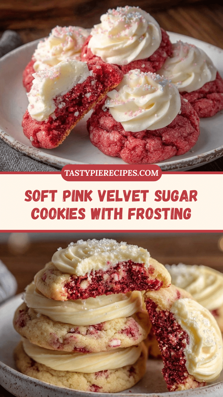 creamy pink velvet sugar cookies recipe