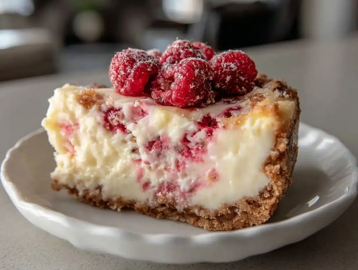 creamy raspberry swirl cheesecake preparation steps