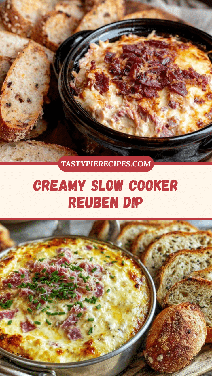 creamy slow cooker Reuben dip recipe