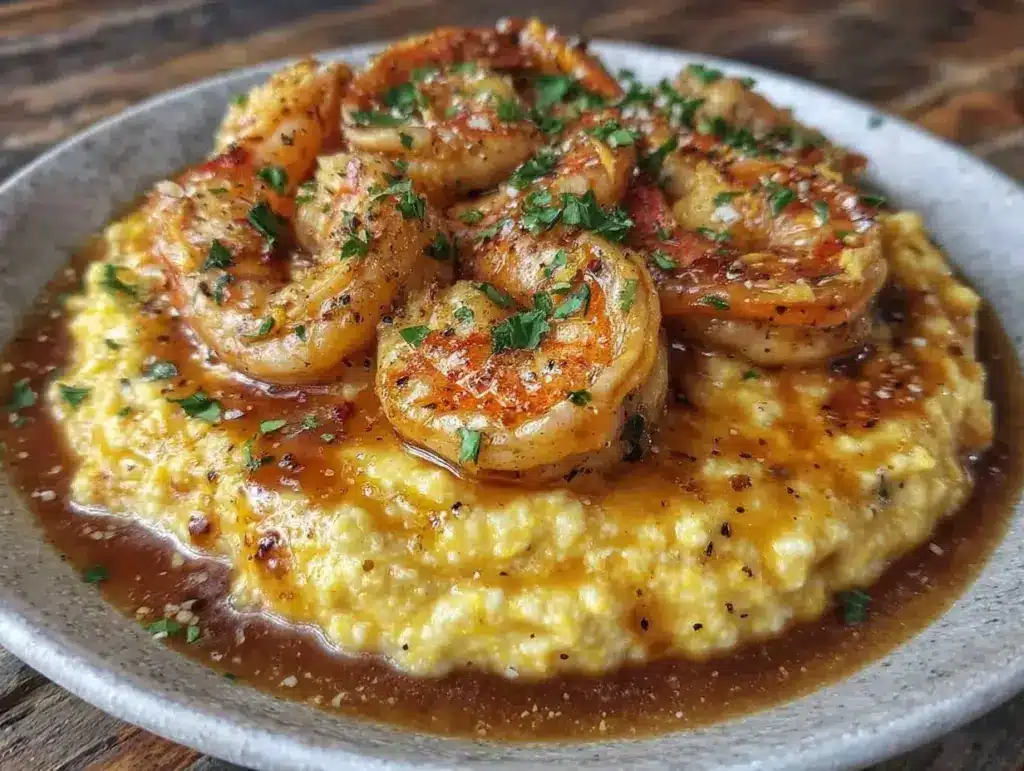 creamy southern shrimp and grits - featured image