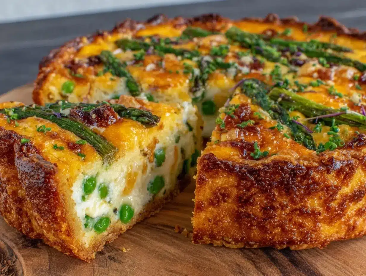 creamy spring vegetable quiche preparation steps