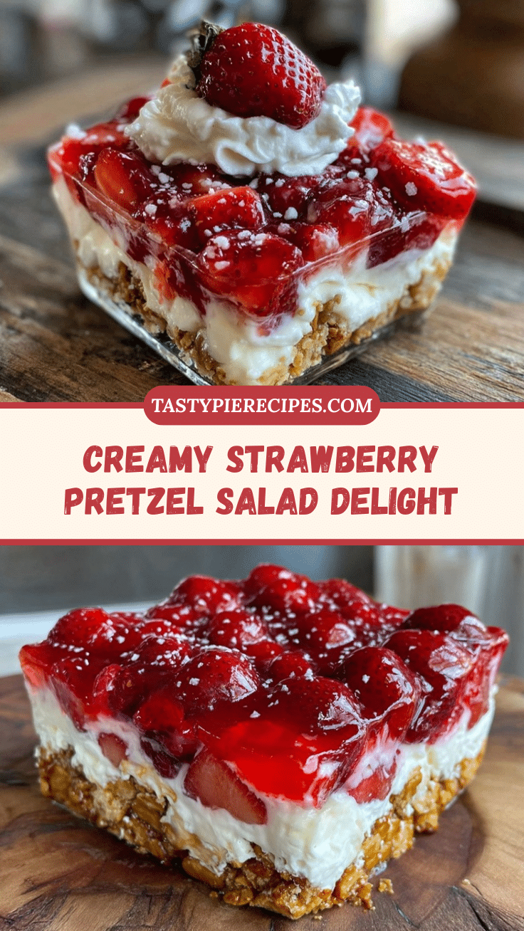 creamy strawberry pretzel salad dessert recipe