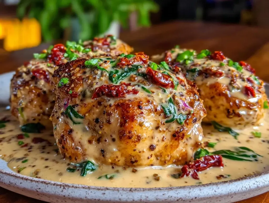 creamy tuscan chicken - featured image