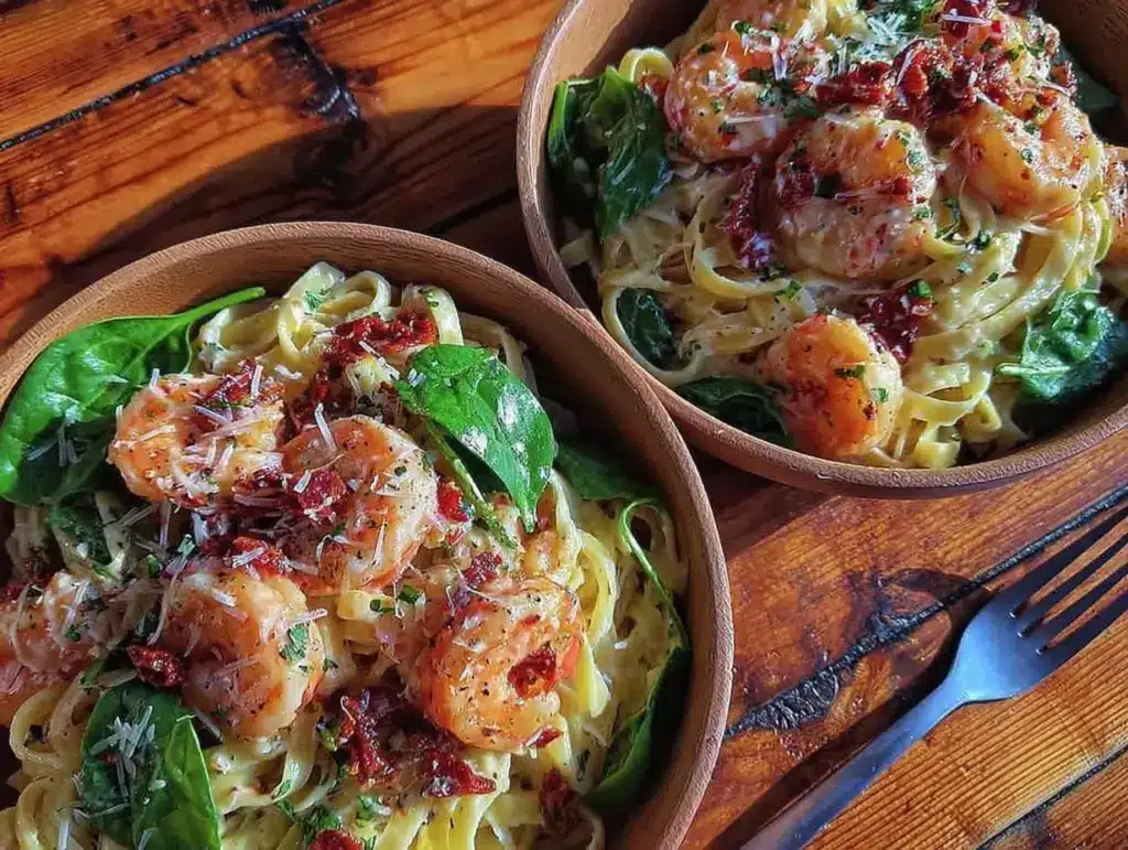 Creamy Tuscan Shrimp Pasta - featured image