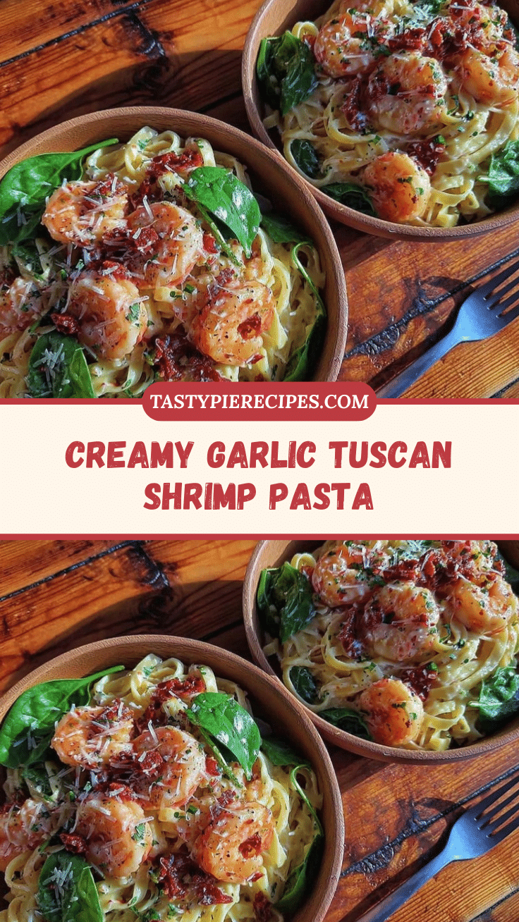 Creamy Tuscan Shrimp Pasta recipe