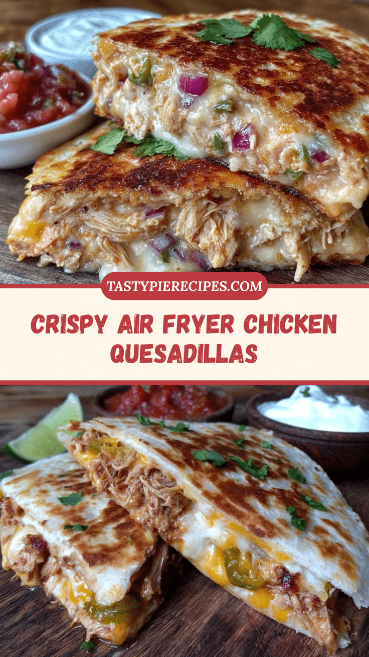 crispy air fryer chicken quesadillas recipe