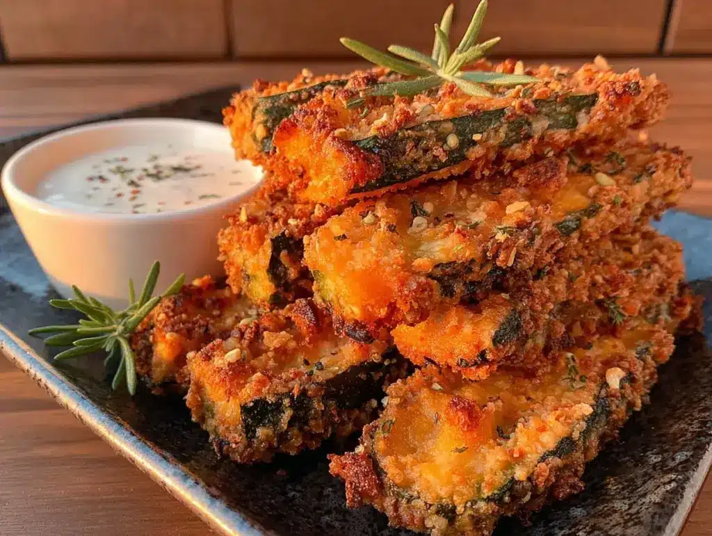 crispy baked pickle fries - featured image