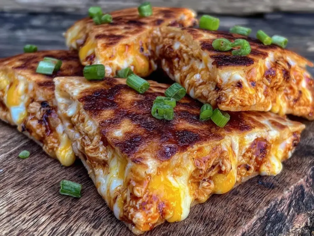 crispy buffalo chicken quesadillas - featured image