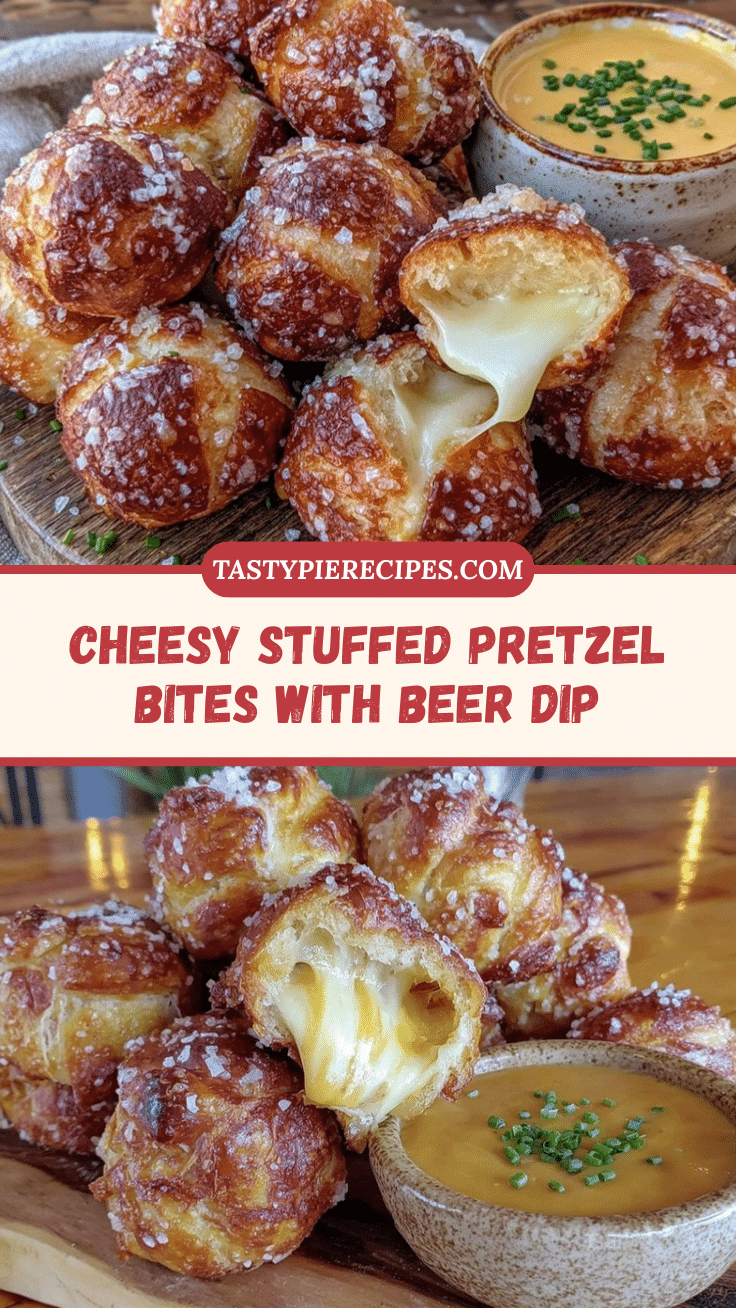 crispy cheese-stuffed pretzel bites recipe