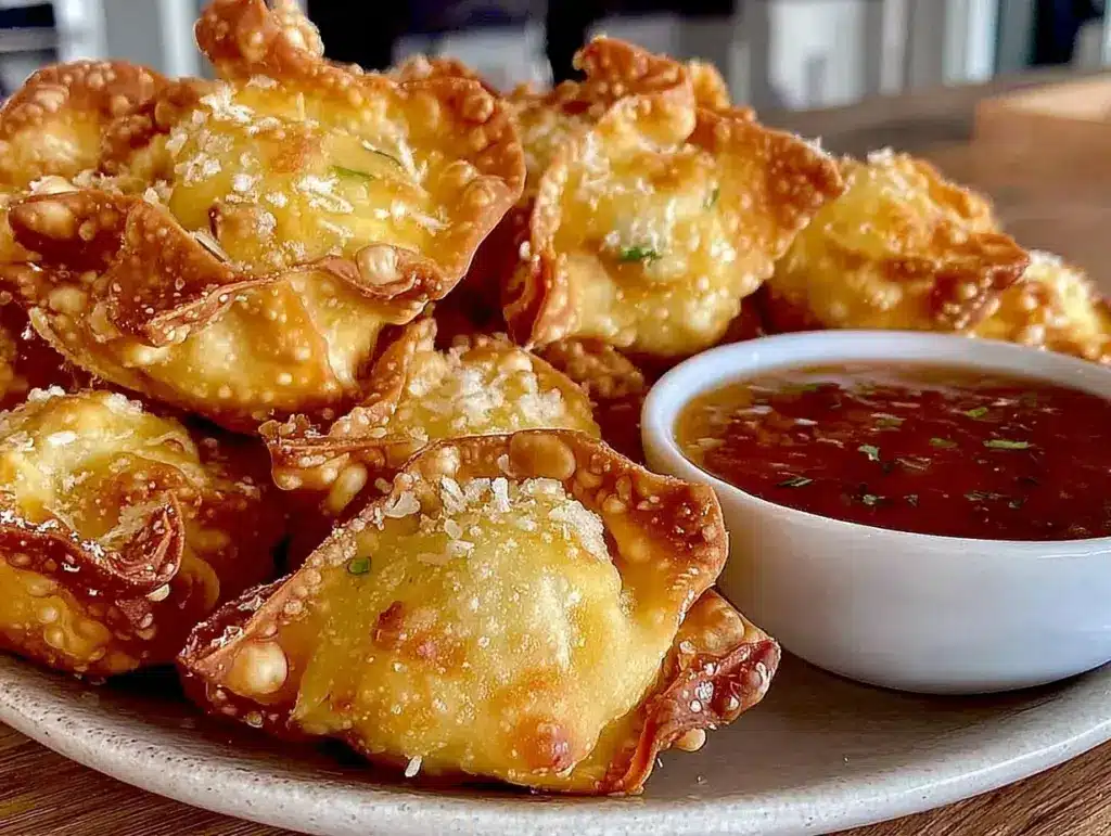 crispy cream cheese wontons - featured image