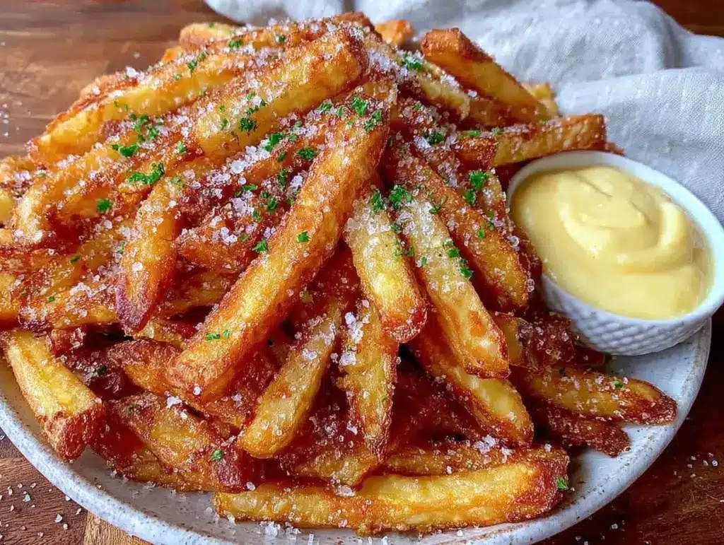 crispy golden air fryer french fries - featured image