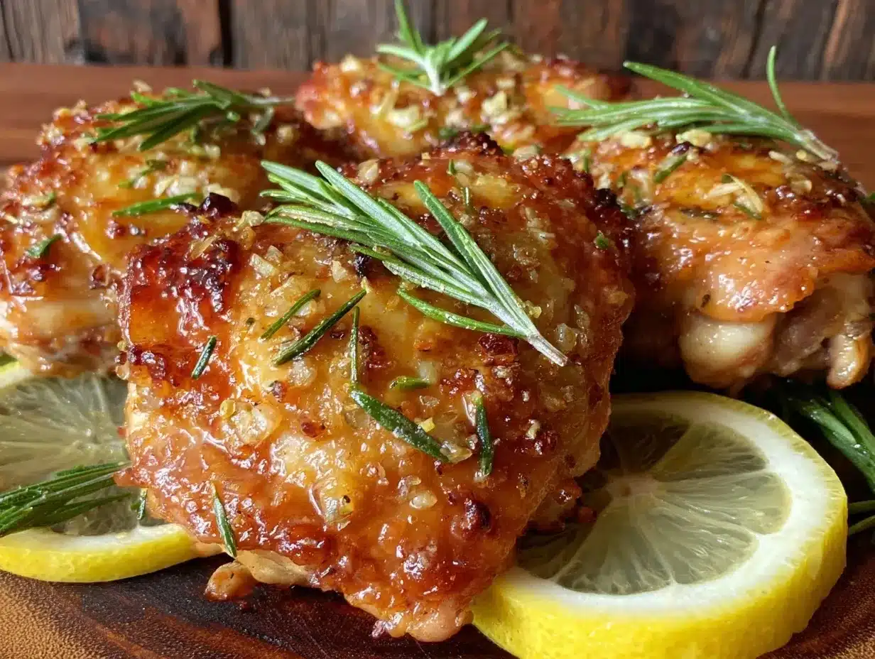 crispy lemon rosemary chicken thighs preparation steps