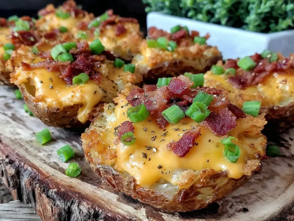 crispy loaded potato rounds - featured image