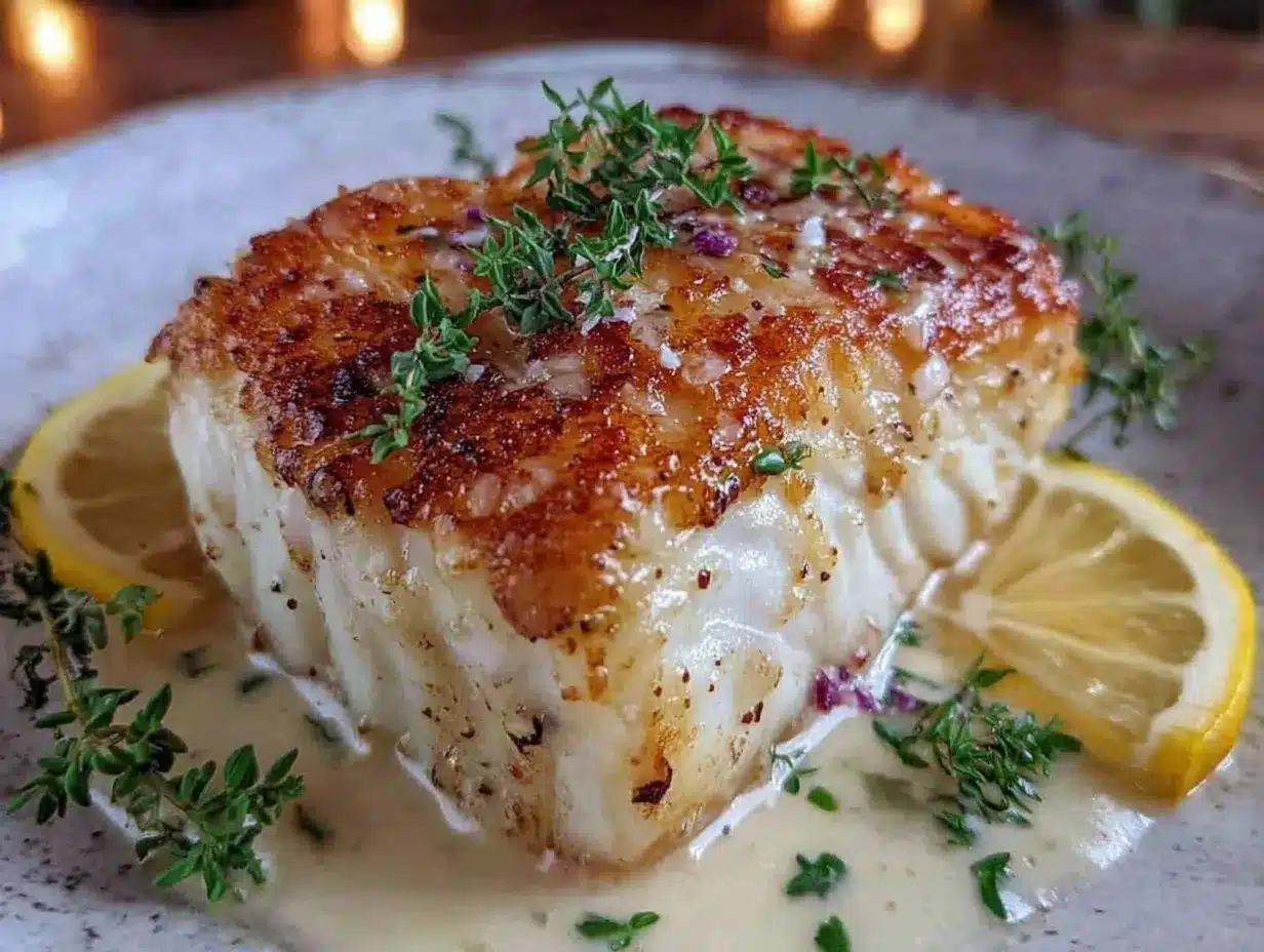 crispy pan-seared halibut preparation steps
