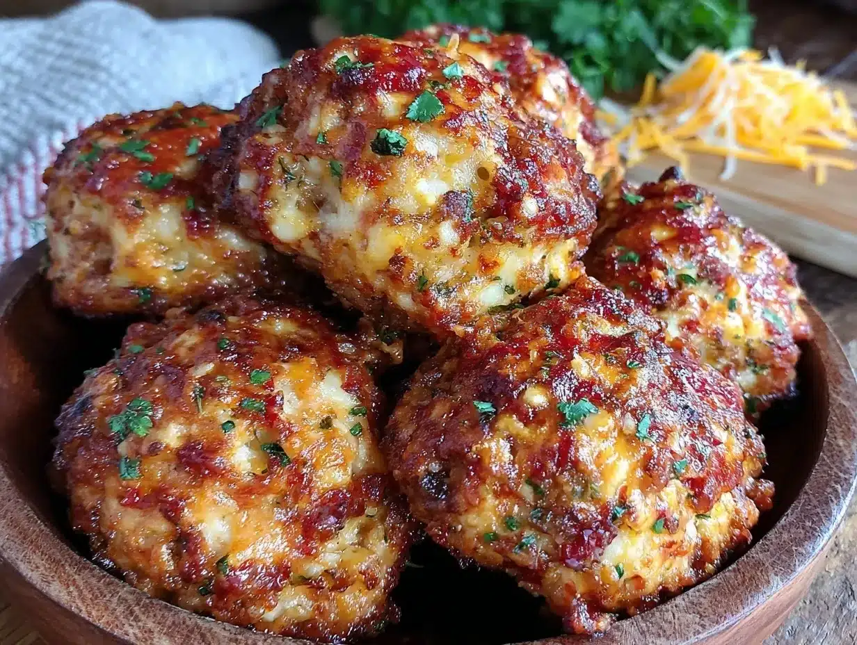 crispy sausage and cheese balls preparation steps