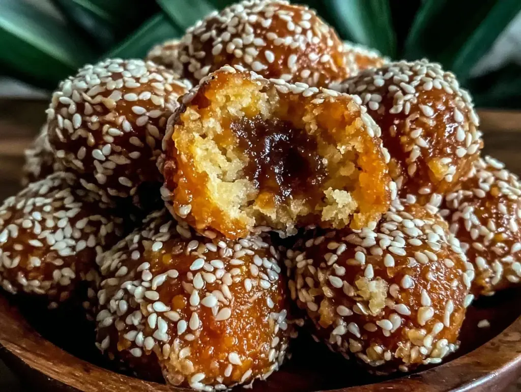 crispy sesame balls - featured image