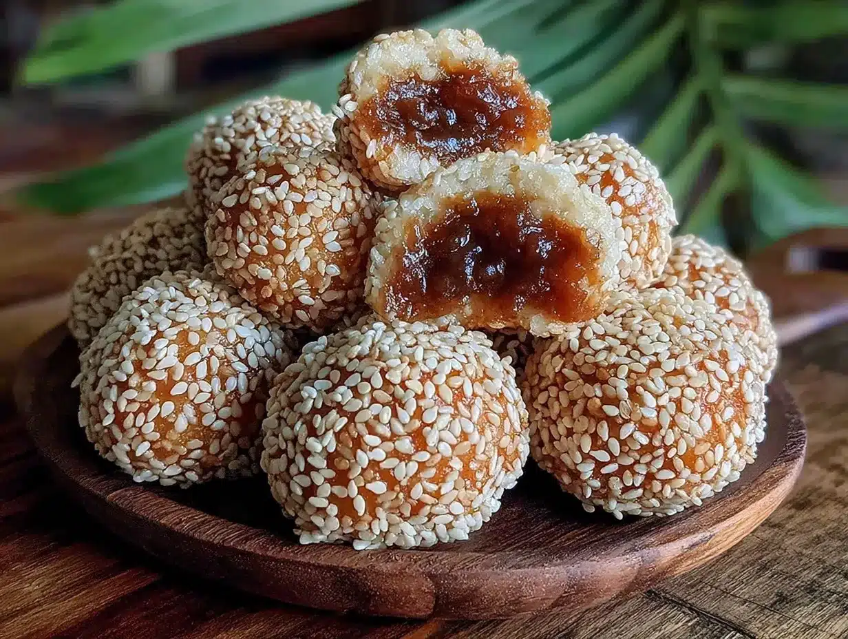 crispy sesame balls preparation steps