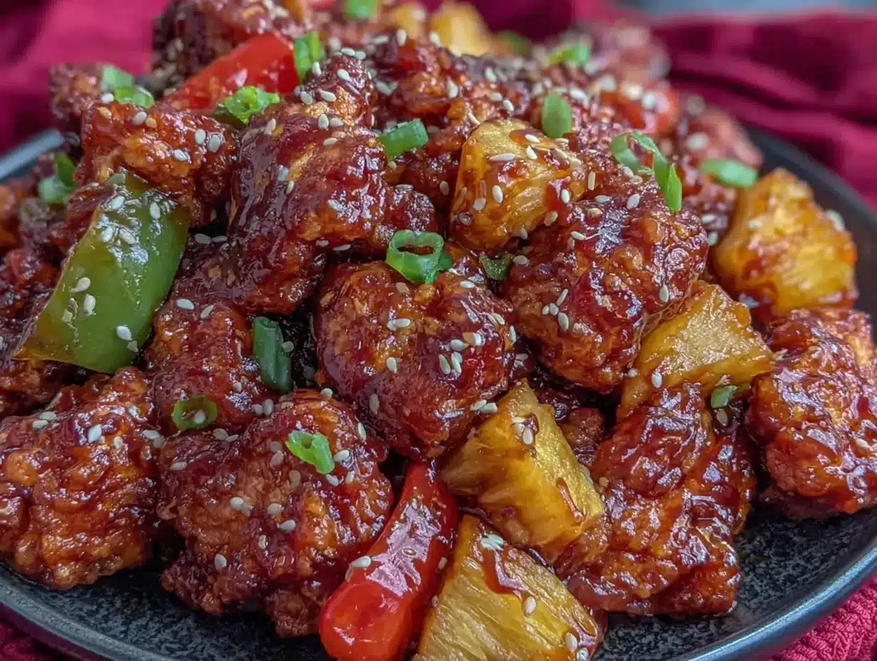 crispy sweet and sour chicken with pineapple preparation steps