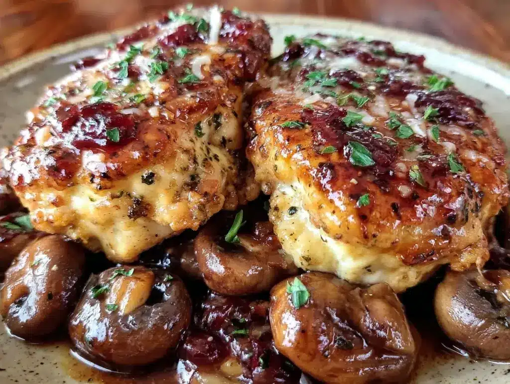 easy creamy chicken marsala for two - featured image