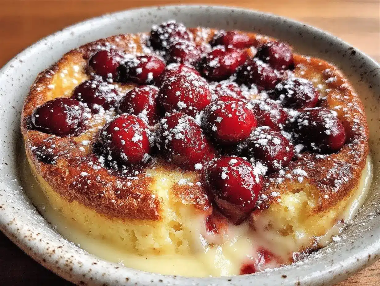 easy creamy fresh cherry clafoutis preparation steps