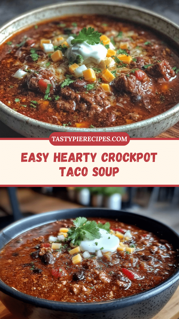 easy hearty crockpot taco soup recipe