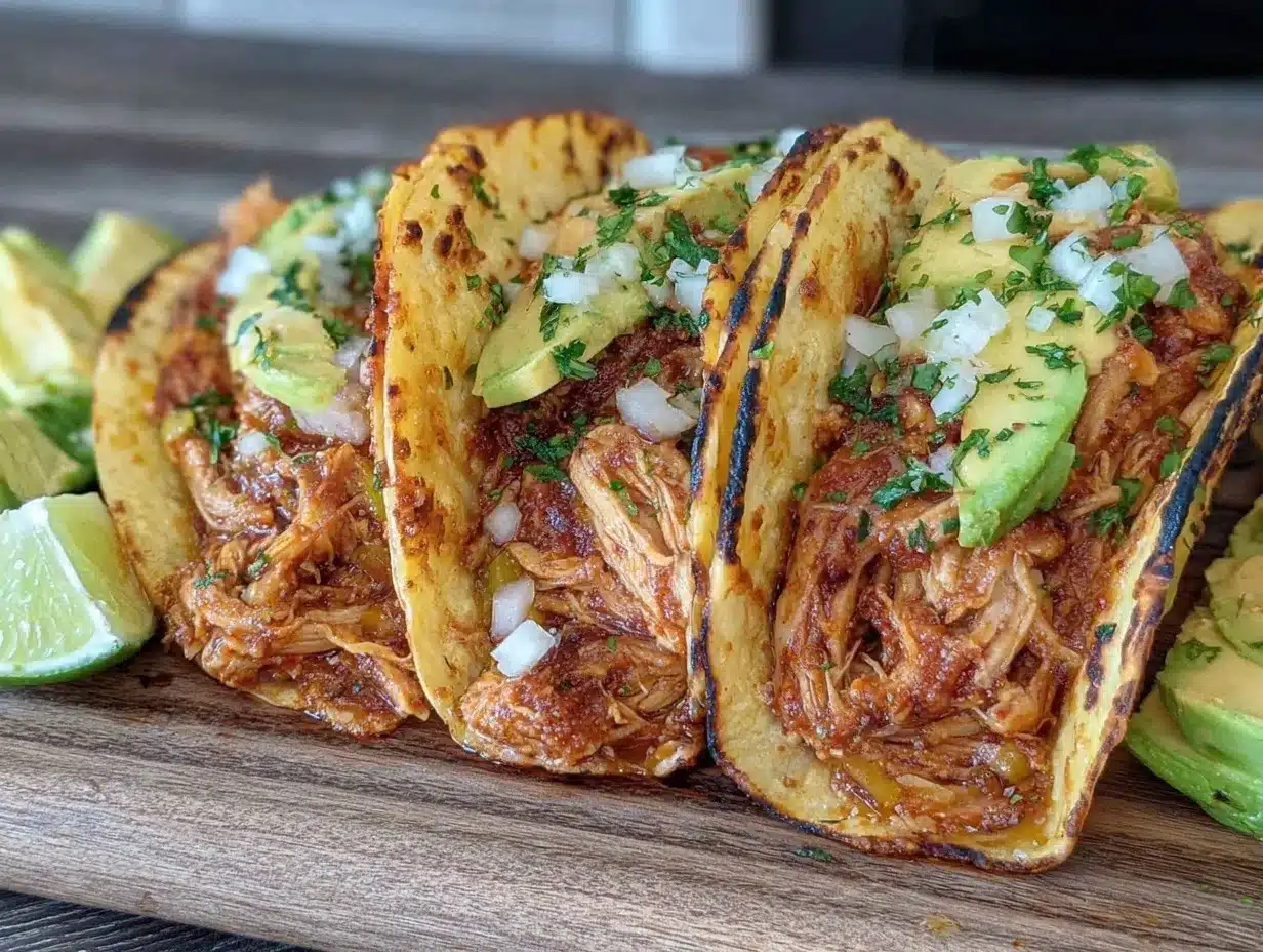 Easy Slow Cooker Chicken Tinga Tacos preparation steps