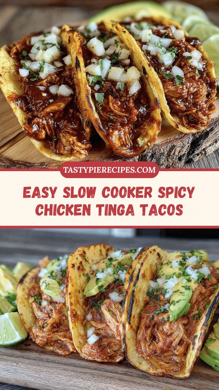 Easy Slow Cooker Chicken Tinga Tacos recipe