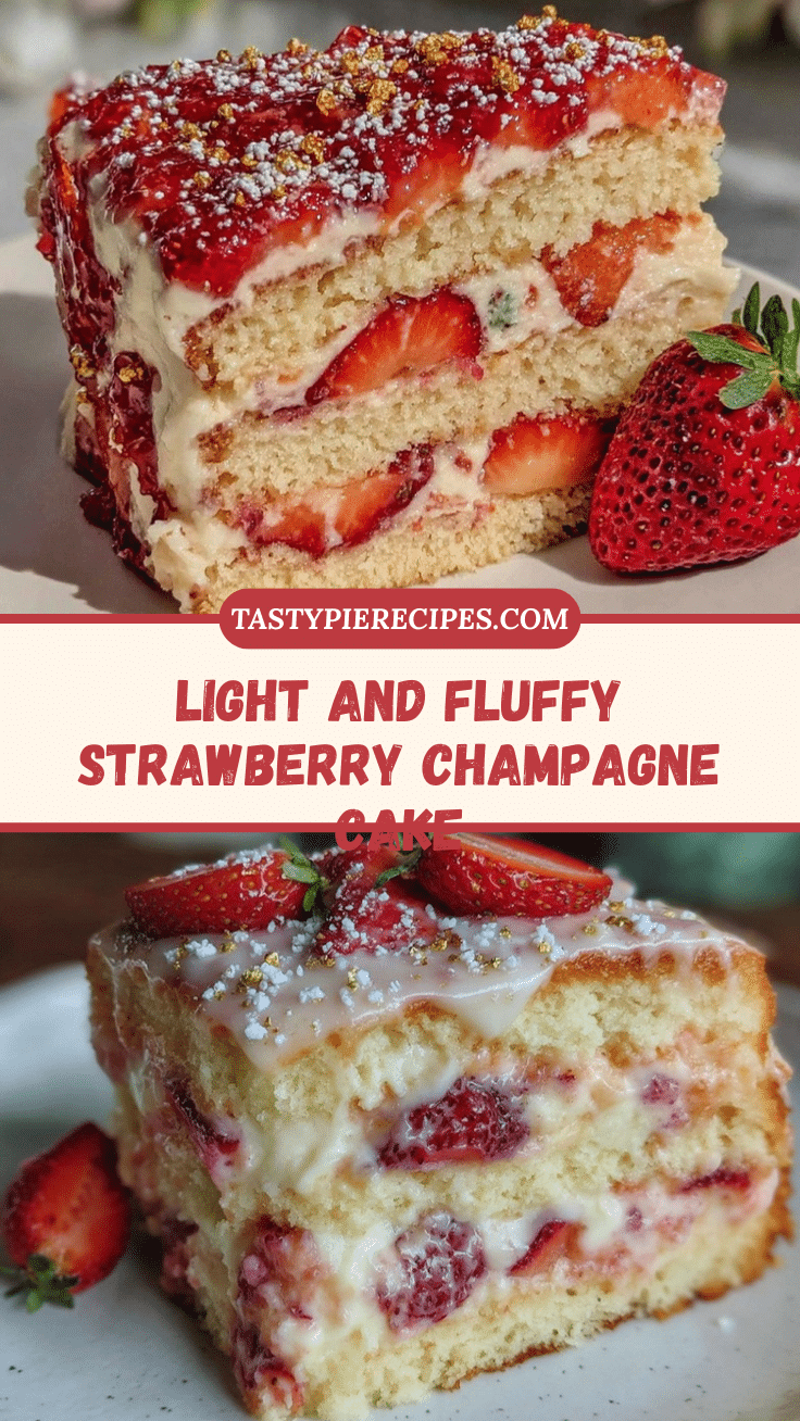 fluffy strawberry champagne cake recipe