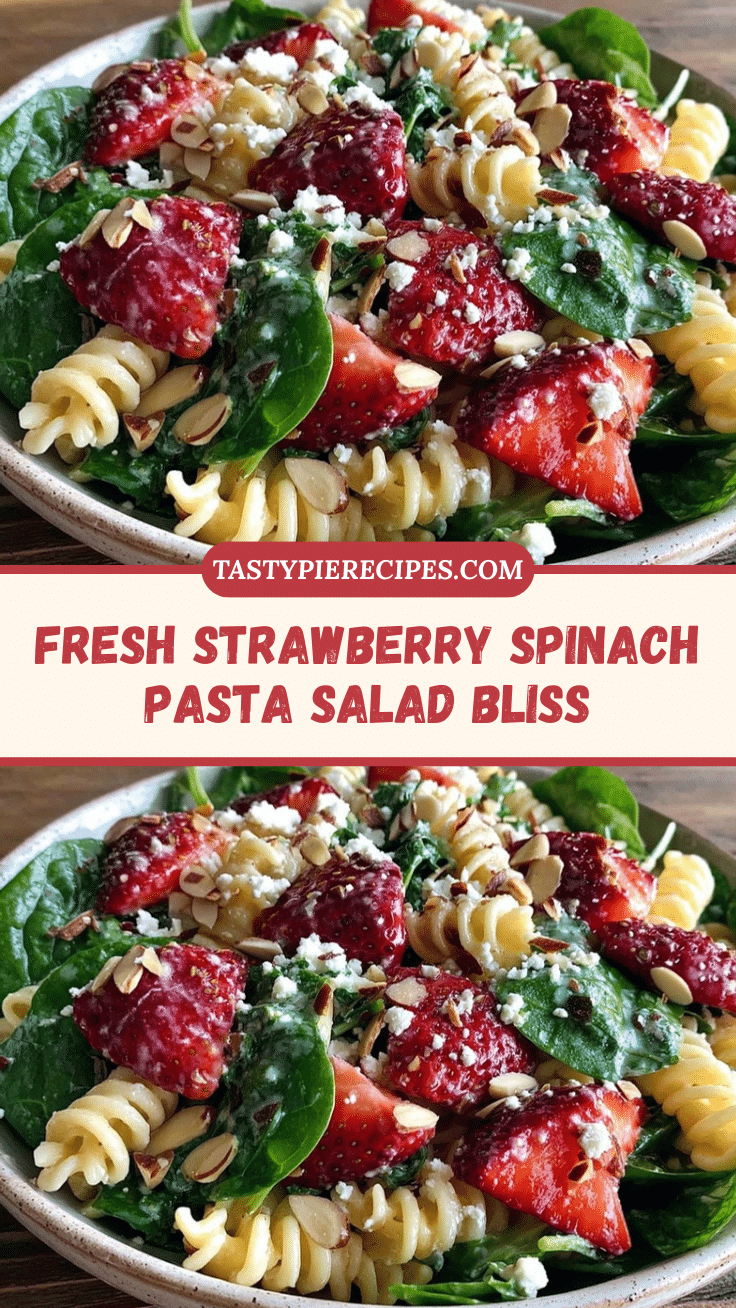 fresh strawberry spinach pasta salad recipe