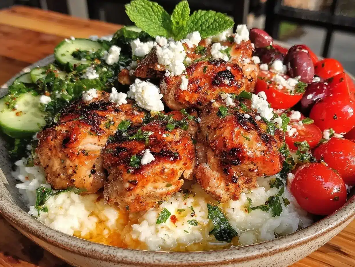 greek chicken bowls preparation steps
