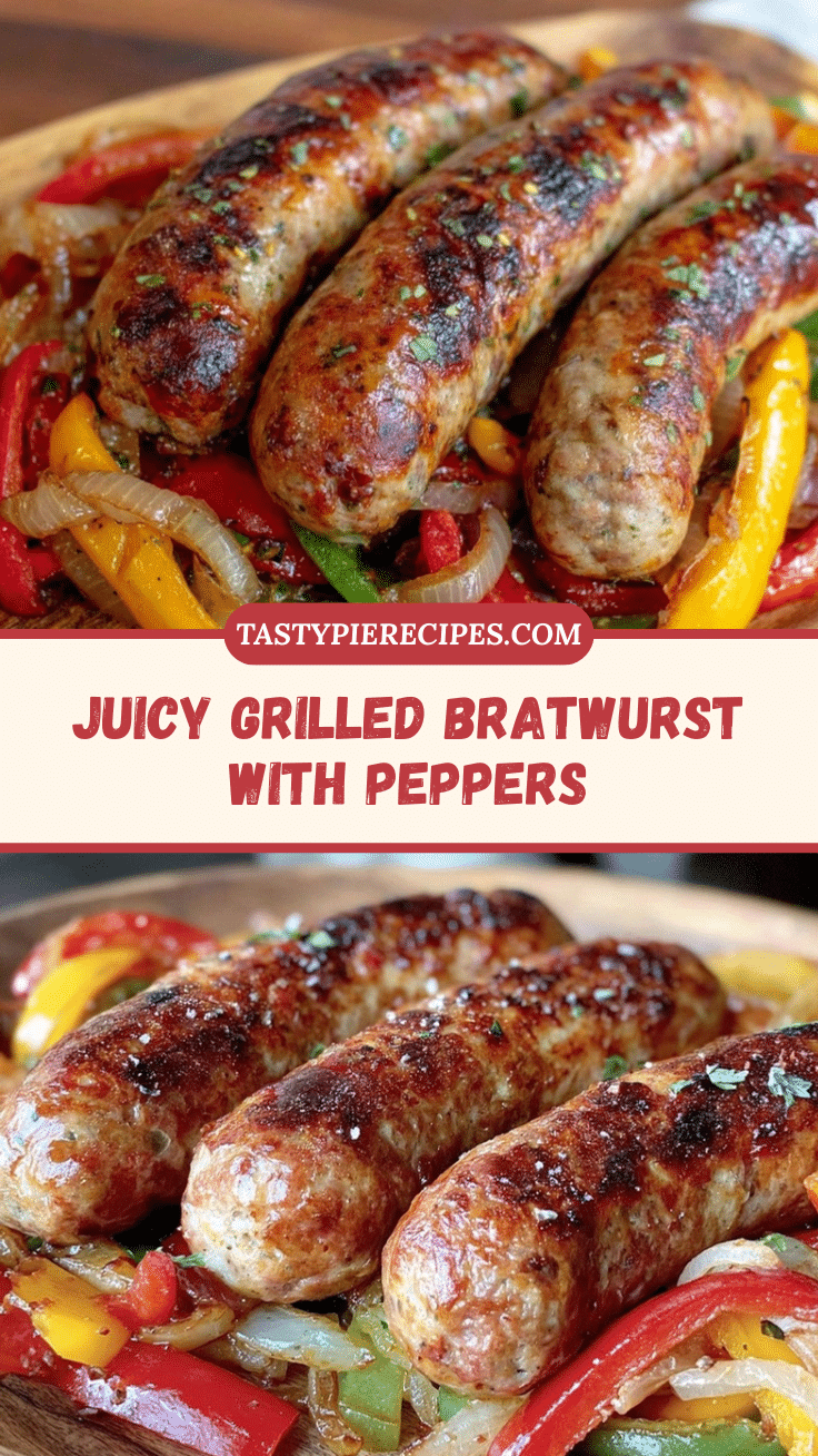 grilled bratwurst with peppers and onions recipe