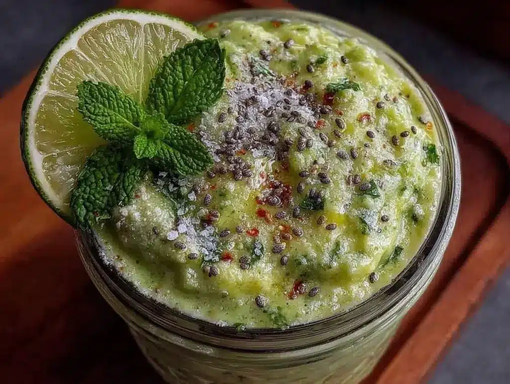 healthy green protein smoothie - featured image