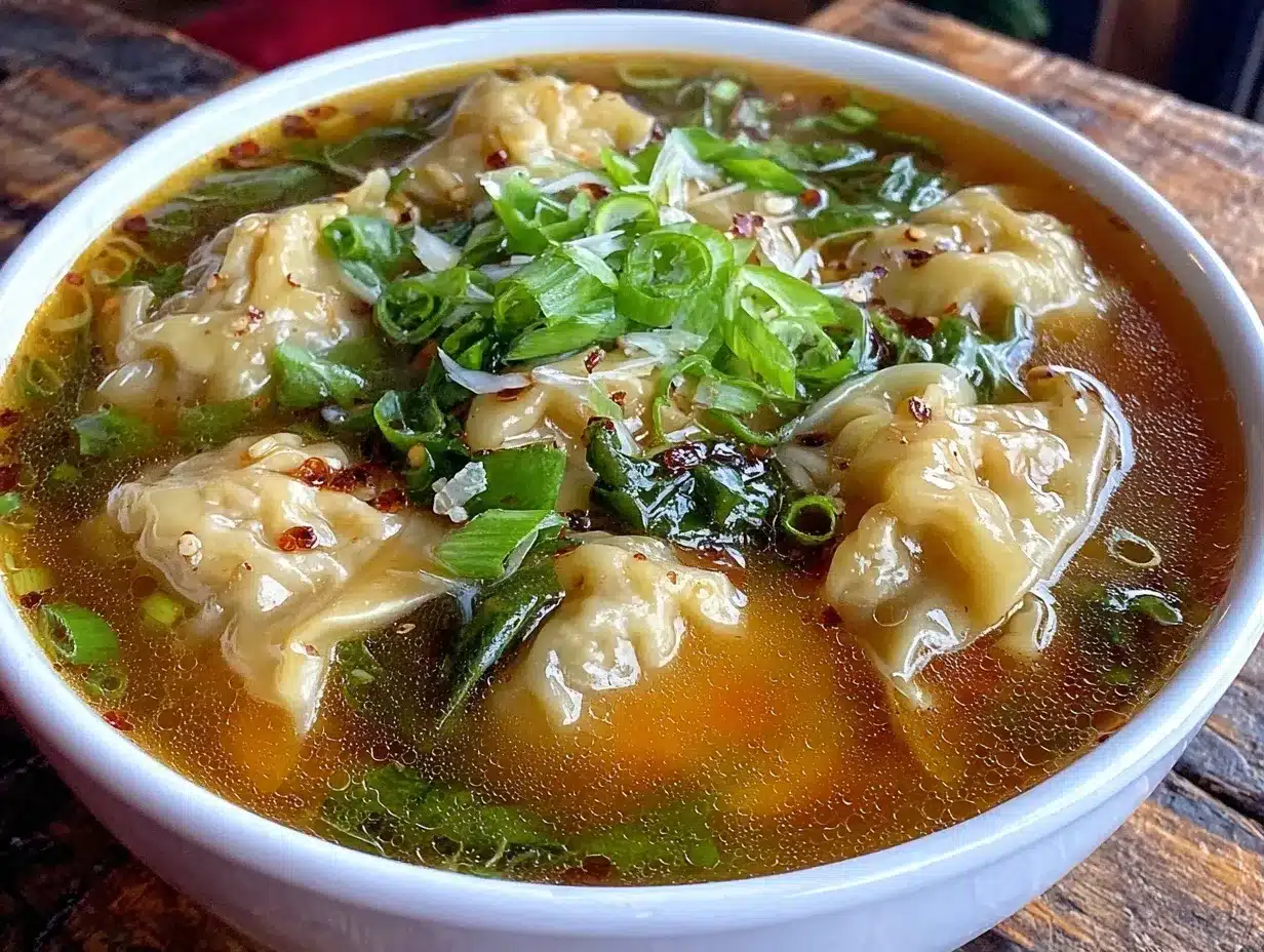 homemade wonton soup preparation steps