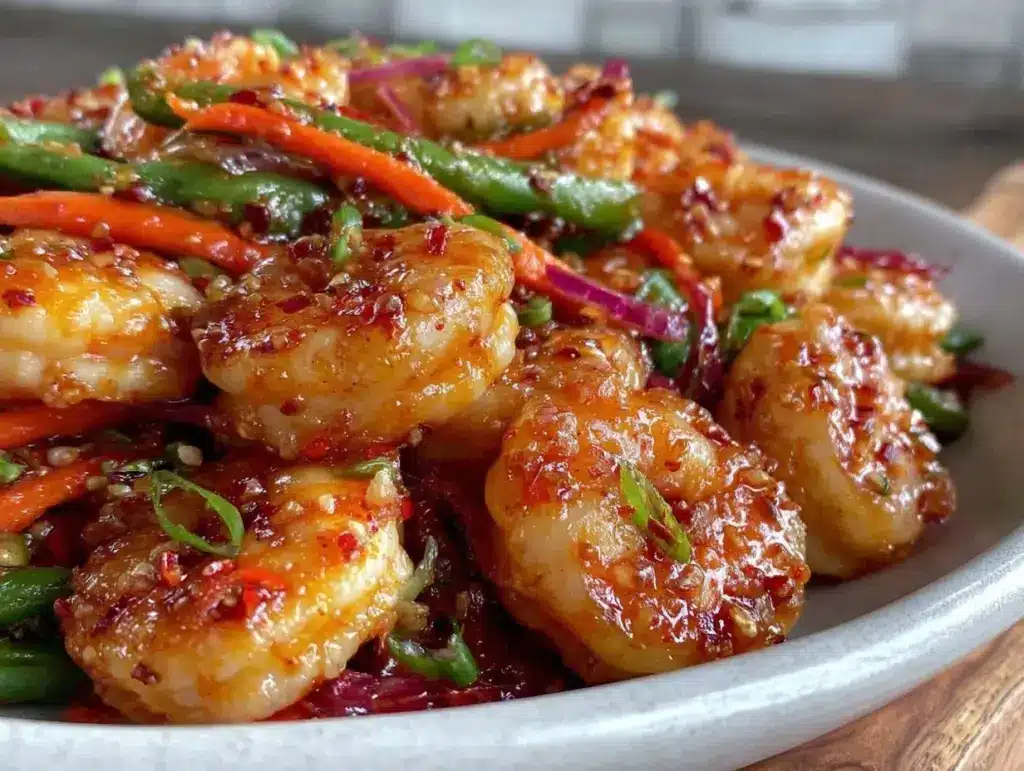 honey garlic shrimp stir-fry - featured image
