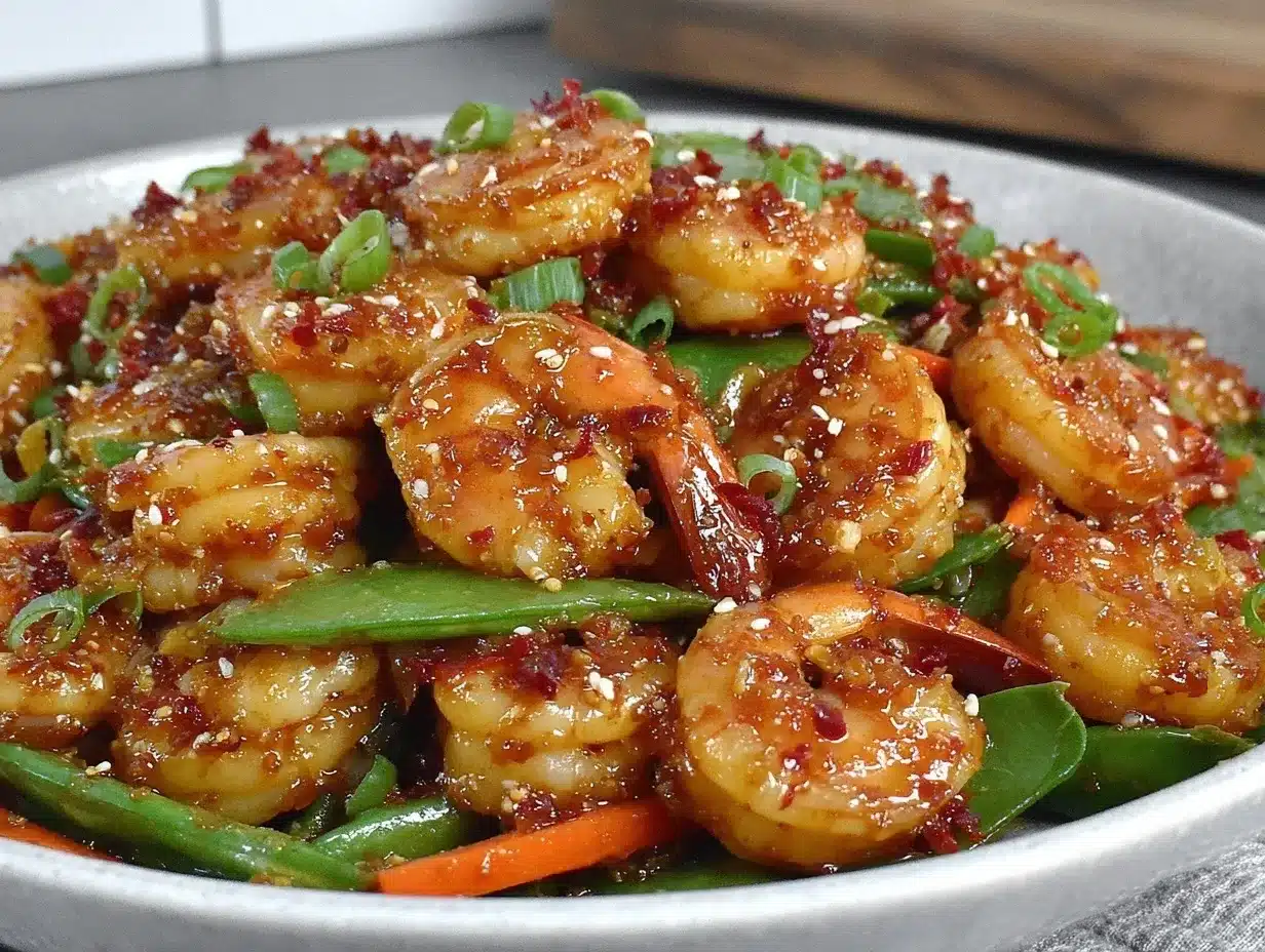 honey garlic shrimp stir-fry preparation steps