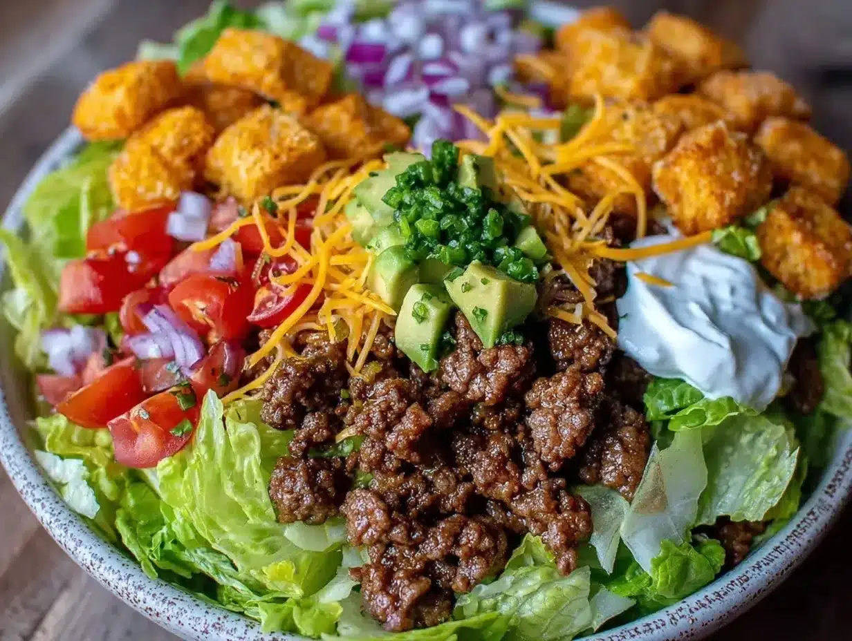 low carb taco salad preparation steps