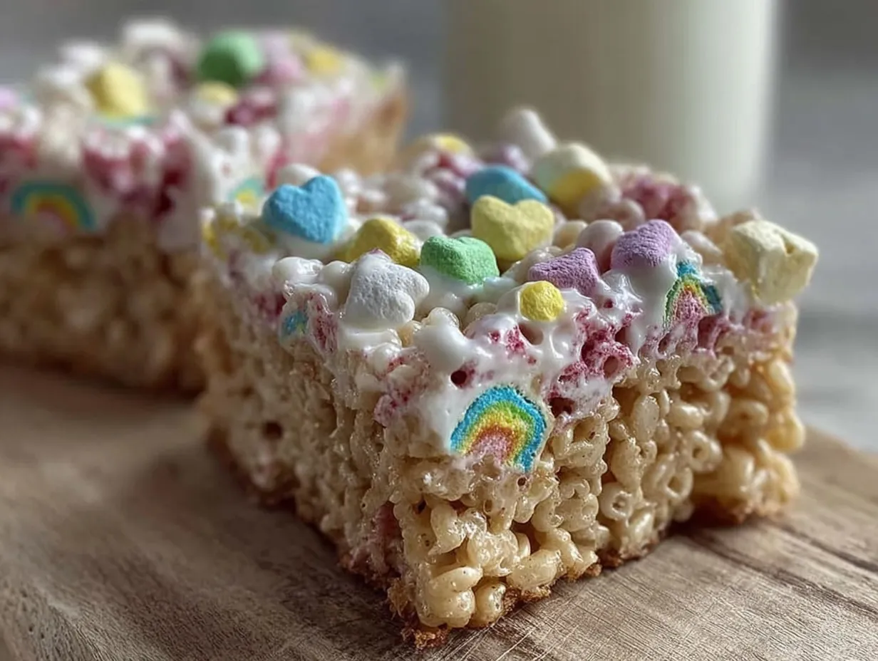 Lucky Charms Rice Krispie Treats preparation steps