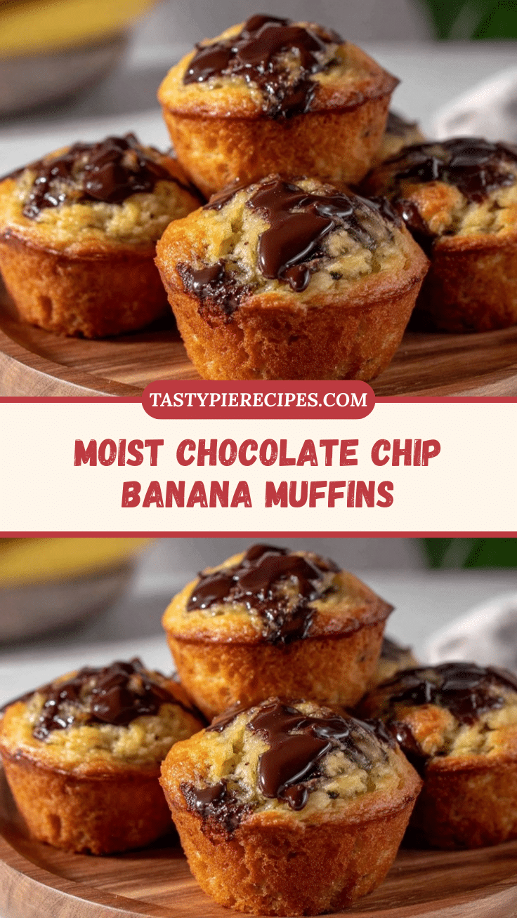 moist homemade chocolate chip banana muffins recipe