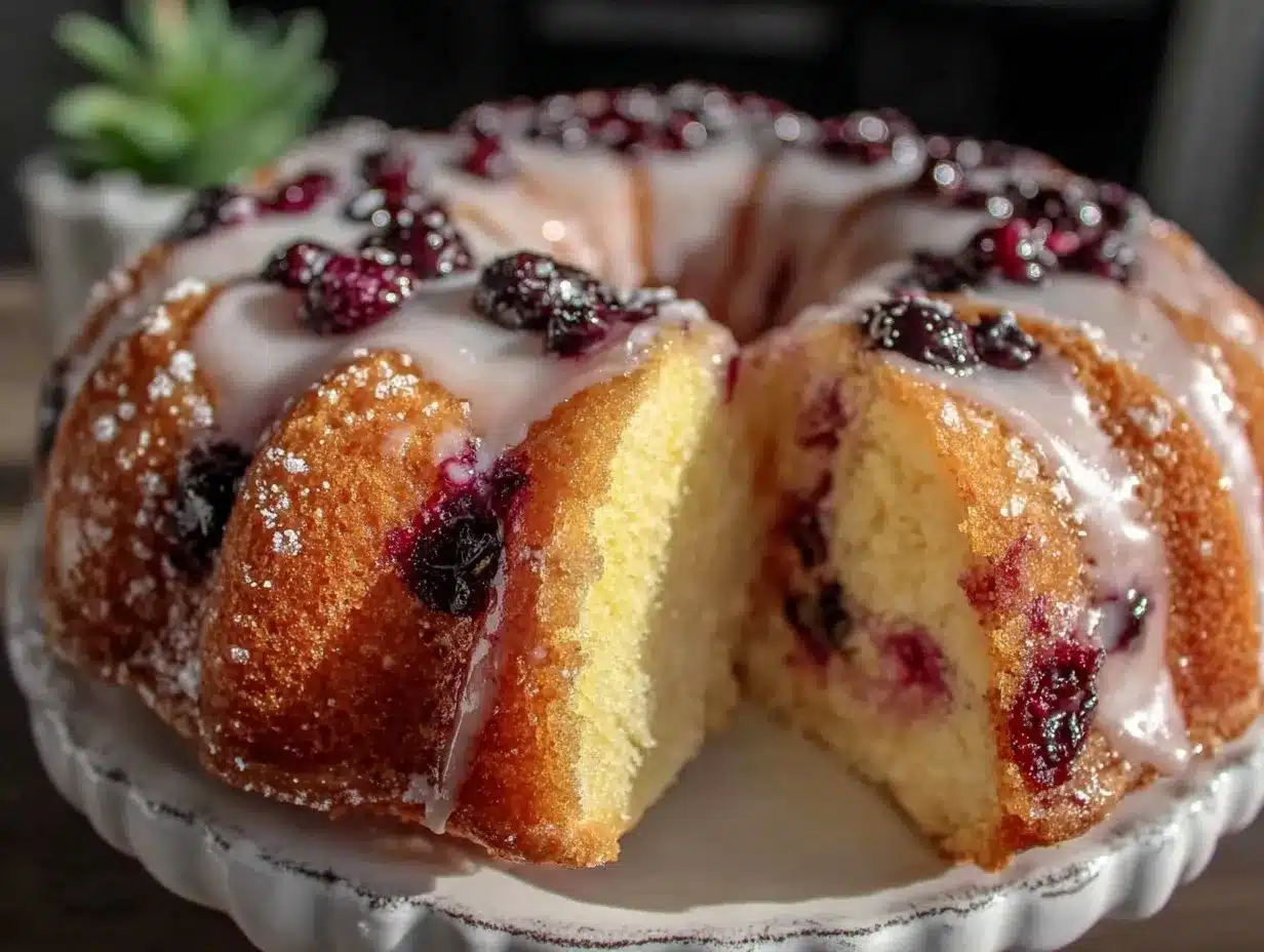 moist lemon blueberry bundt cake preparation steps