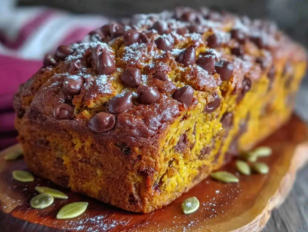 moist pumpkin chocolate chip bread preparation steps