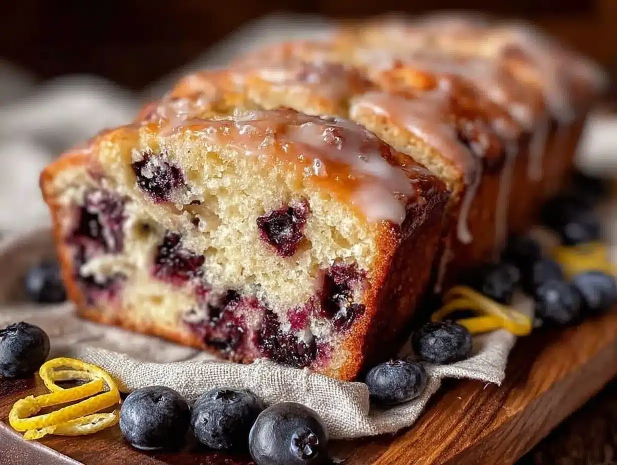 moist zesty lemon blueberry bread preparation steps