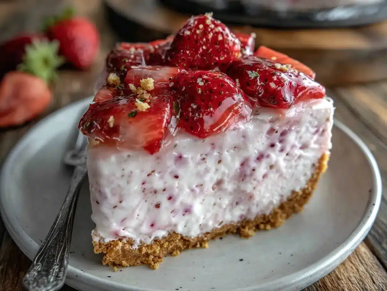 no-bake strawberry cheesecake preparation steps