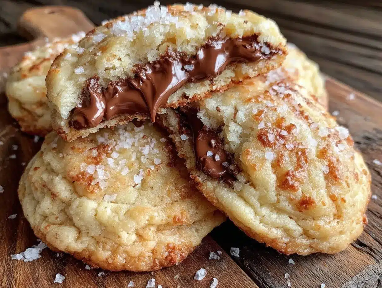Nutella stuffed cookies preparation steps