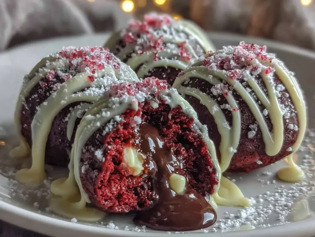 red velvet hot chocolate bombs - featured image