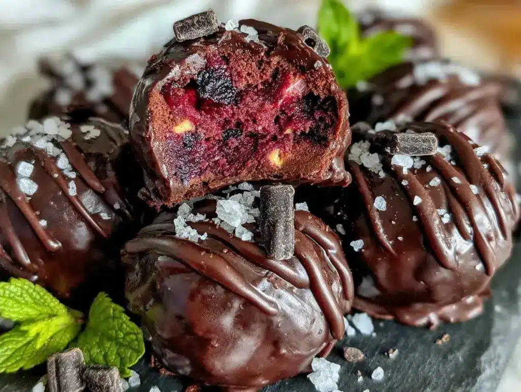 red wine chocolate truffles - featured image